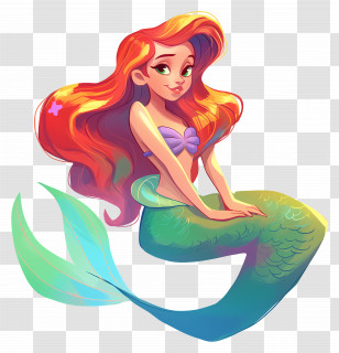 Ariel - Fantasy Mermaid Character Transparent PNG