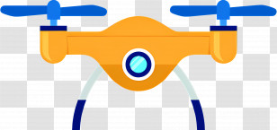 Drone - Bright Quadcopter Drone Illustration Transparent PNG