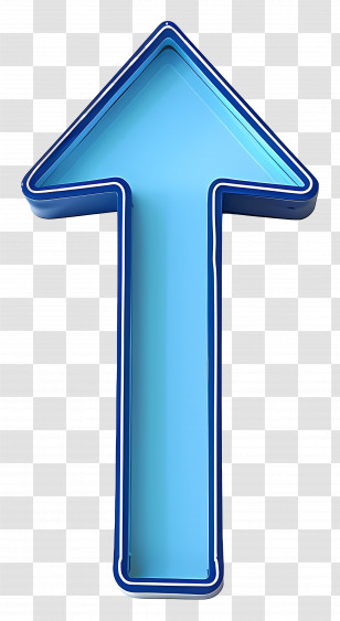 Blue Arrow Up - 3D Blue Up Arrow Symbol Transparent PNG