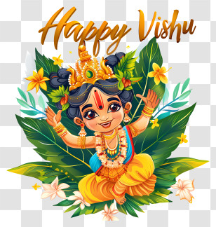 Happy Vishu - Happy Vishu Celebration Artwork Transparent PNG