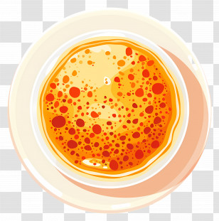 Creme Brulee - Illustration Of A Cup Of Orange Tea Transparent PNG