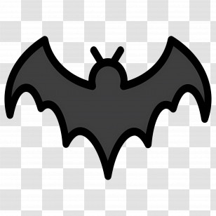 Halloween Bat - Black Bat Silhouette For Halloween Transparent PNG