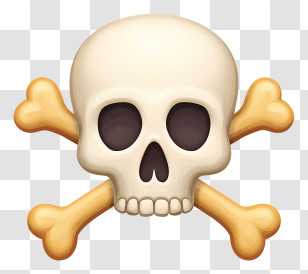 Skull And Crossbones Emoji - Skull And Crossbones Symbol Transparent PNG