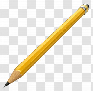 3d Pencil - Yellow Pencil Illustration For Writing And Drawing Transparent PNG
