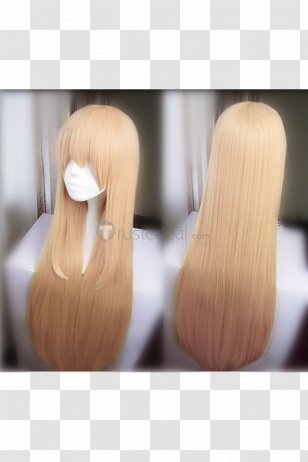 Wig Blond Long Hair Cosplay - Bangs Transparent PNG