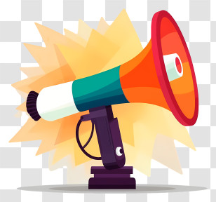 Magnifying Glass - Colorful Megaphone Burst Illustration Transparent PNG