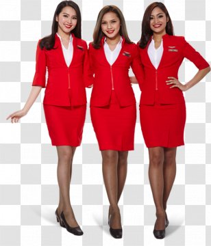 Airplane Flight Attendant AirAsia Airline - Sleeve - Creative Anniversary Transparent PNG