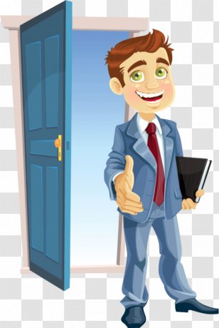 Job Interview Businessperson Seeker - Cartoon - Doorstep Transparent PNG
