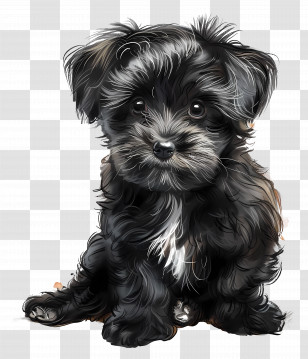 Cute Puppy - Cute Black Puppy Transparent PNG
