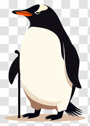 Penguin - Standing Penguin In Cloak Illustration Transparent PNG