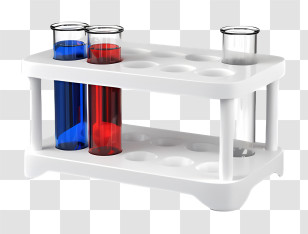 Plastic Shelf - Test Tubes In Rack For Science Experiment Transparent PNG