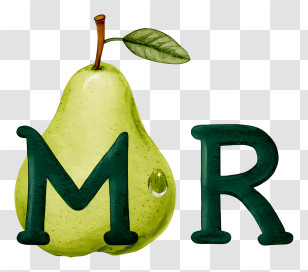 Mr Pear Logo - Pear Fruit Letter MR Transparent PNG