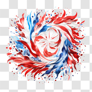 Costa Rica Independence Day - Red And Blue Abstract Swirl Transparent PNG