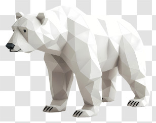 International Polar Bear Day - Polygonal Polar Bear Design Transparent PNG