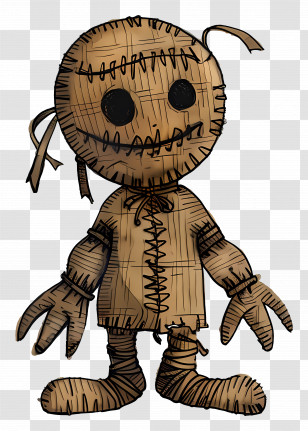 Voodoo Doll - Stitched Burlap Doll Design Transparent PNG