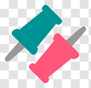 Sewing Pins - Colorful Push Pins For Office Organization Transparent PNG