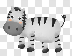 Cute Zebra
 - Cartoon Zebra Illustration Transparent PNG