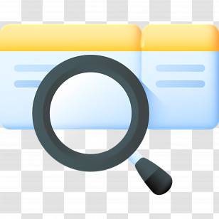 Search - Magnifying Glass With Document Files Transparent PNG
