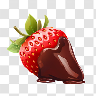 Chocolate Strawberry - Chocolate-dipped Strawberry Dessert Transparent PNG