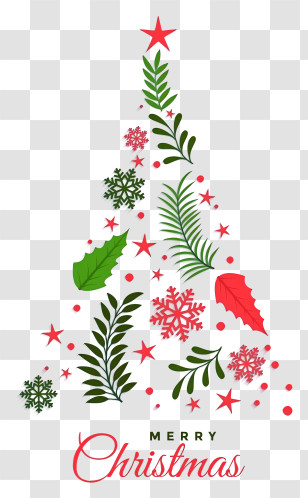 Black Background - Christmas Tree With Festive Decorations Transparent PNG