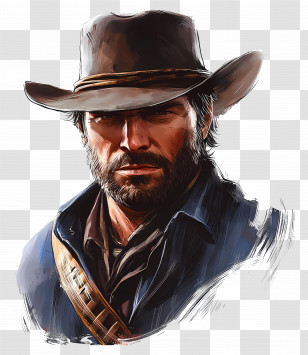 Red Dead Redemption 2 - Rugged Cowboy Character Transparent PNG