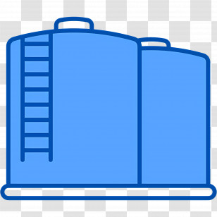 Oil Storage Tank - Large Blue Industrial Storage Tanks Transparent PNG
