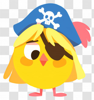 Chick Pirate - Pirate Chicken Cartoon Character Transparent PNG