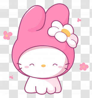My Melody - Adorable Pink Bunny Cartoon Character Transparent PNG