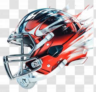 Super Bowl - Red Football Helmet Illustration Transparent PNG