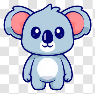 Koala Emoji - Cute Koala Cartoon Illustration Transparent PNG
