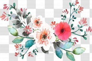 Wedding Invitation Clip Art Flower Bouquet - Watercolor Painting Transparent PNG