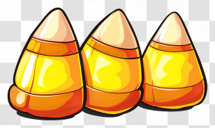 Candy Corn - Sweet Candy Corn For Halloween Treats Transparent PNG