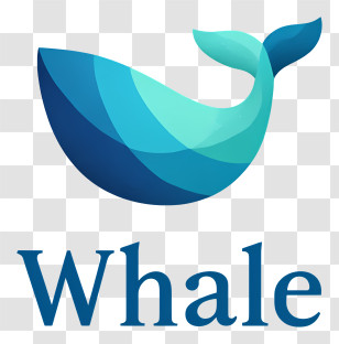 Whale Logo - Whale Blue Gradient Logo Transparent PNG
