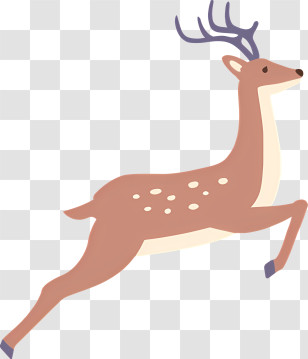 Icon - Leaping Deer Illustration Transparent PNG