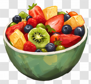 Fruit Salads - A Bowl Filled With Fresh Colorful Fruits Transparent PNG