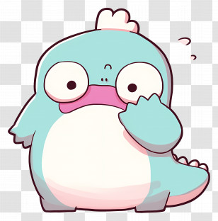 Sanrio Hangyodon - Cute Cartoon Dinosaur Character Transparent PNG