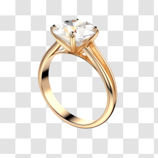 Diamond Ring - Luxurious Gold Diamond Ring Transparent PNG
