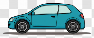 Cartoon Car - Cartoon Blue Car Illustration Transparent PNG