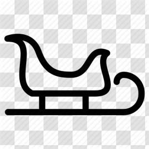 Rudolph Santa Claus Reindeer Sled Christmas - Stocking - Outline Transparent PNG