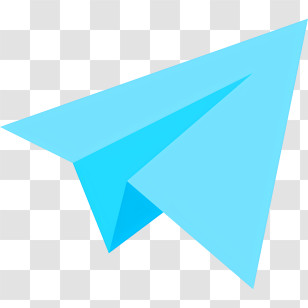 Telegram Logo - Blue Paper Airplane Illustration Transparent PNG
