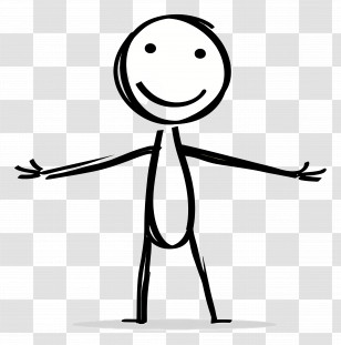 Boy Stick Figure - Happy Stick Figure Illustration Transparent PNG