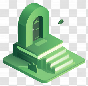 Book Logo - Isometric Door With Steps Transparent PNG