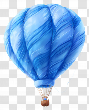 Balloon - Blue Hot Air Balloon Transparent PNG