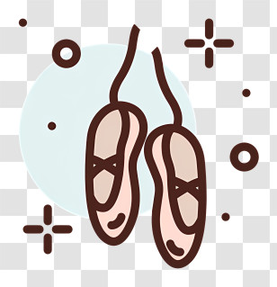 Ballet Shoes Logo - Brown Ballet Shoes Illustration Transparent PNG