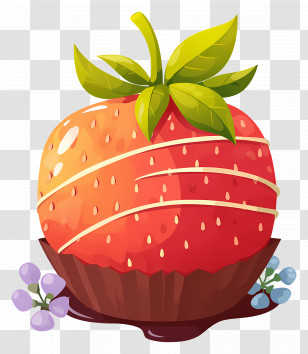 Chocolate Covered Strawberries - Chocolate Covered Strawberry Dessert Transparent PNG