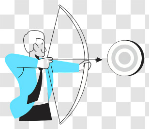 Blue Suit - Archer Aiming At Target Transparent PNG