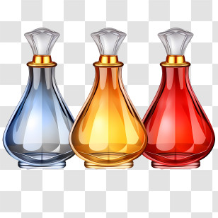 Perfume Bottle - Colorful Glass Bottles Transparent PNG