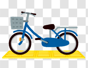 Bike - Blue Bicycle With Basket Transparent PNG
