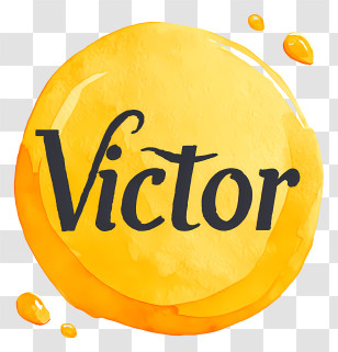 Victor Logo - Yellow Watercolor Victor Badge Transparent PNG