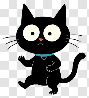 Chococat - Black Cat With Heart Cartoon Transparent PNG